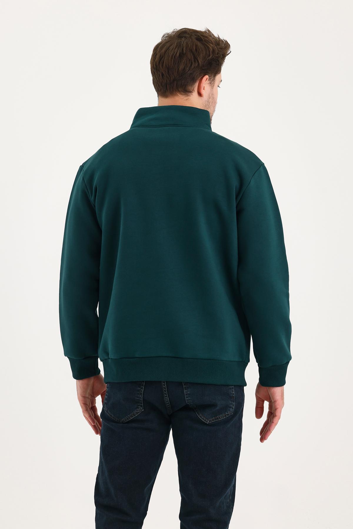 Yarım%20Fermuarlı%20Dik%20Yaka%20Sweatshirt