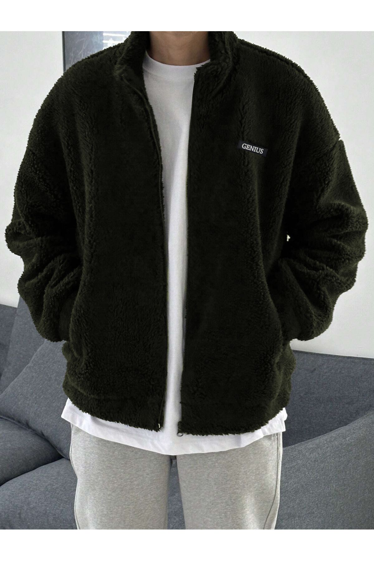 Oversize%20Peluş%20Tam%20Fermuarlı%20Sweatshirt%20Peluş%20İçi%20Polarlı%20Sherpa%20Kumaş%20Sweatshirt