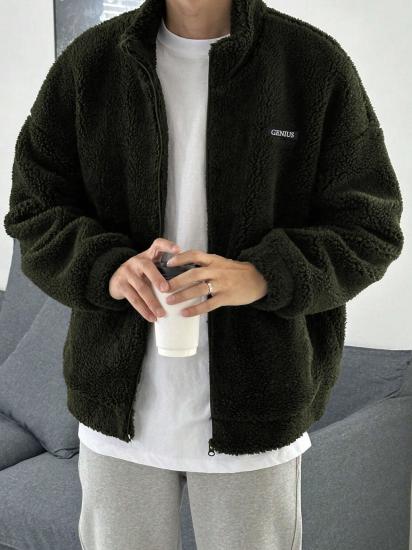 Oversize Peluş Tam Fermuarlı Sweatshirt Peluş İçi Polarlı Sherpa Kumaş Sweatshirt