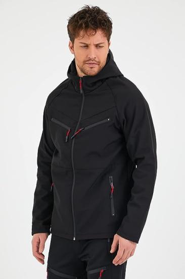 Erkek Içi Polarlı Su Ve Rüzgar Geçirmez Softshell Spor Mont 4 Cepli Outdoor Mont