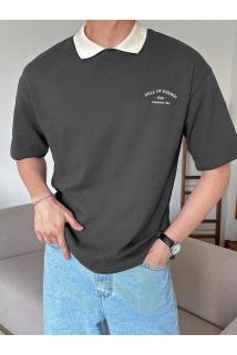 Polo yaka Erkek Oversize T-shirt %100 pamuk kalın dokulu OVERSIZE-POLOYAKATSHIRT